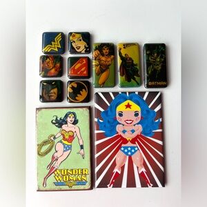 Wonder Woman and Batman Vintage Magnet Set